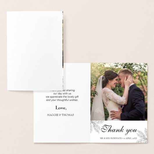 Eenvoudig script, nieuw, bedankt kaart (Display)