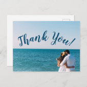 Eenvoudig script - oceaanuitzicht - Hartelijk dank Briefkaart (Voorkant / Achterkant)