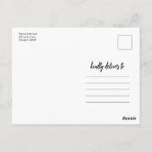 Eenvoudig script Ontmoet ons in Save The Date-foto Briefkaart (Achterkant)
