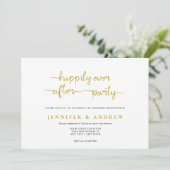 Eenvoudig script | Ontvangst bruiloft uitnodiging (Staand voorkant)