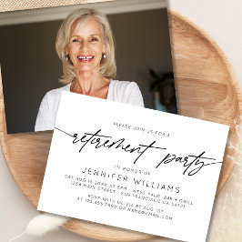 Eenvoudig Script Pensioen Partij Horizontale Foto Kaart