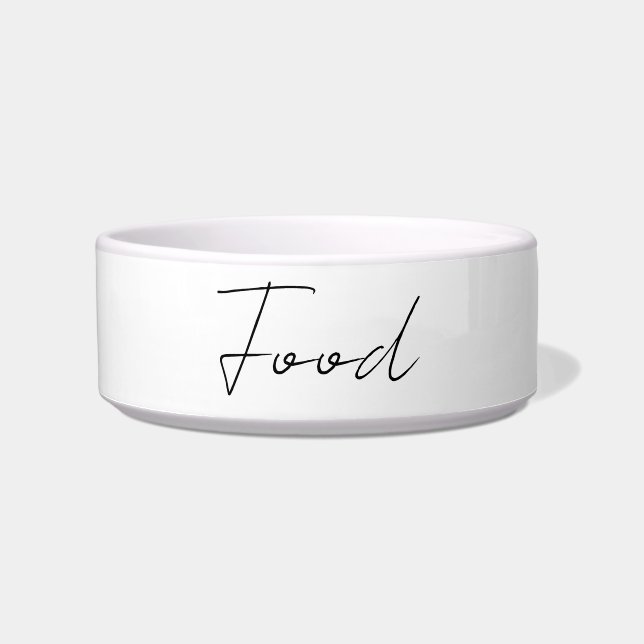 Eenvoudig script pet feed bowl voerbakje (Voorkant)
