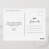 Eenvoudig script Prettige Feestdagen 3 Foto Collag (Achterkant)