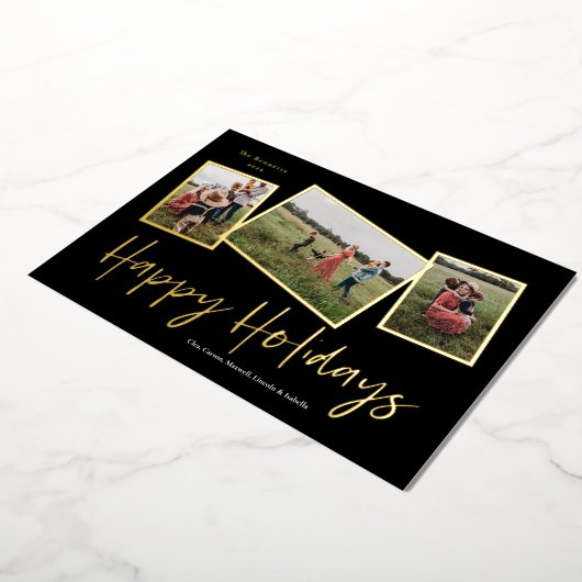 Eenvoudig script Prettige feestdagen 3 Photo Colla (Gedraaid)