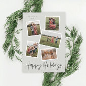 Eenvoudig script Prettige feestdagen 5 Photo Colla