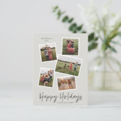 Eenvoudig script Prettige feestdagen 5 Photo Colla (Staand voorkant)