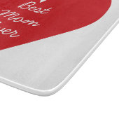 Eenvoudig script Red Heart Beste moeder ooit Moede Snijplank (Hoek)