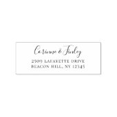 Eenvoudig script retouradres Rubber Stempel (Afrduk)