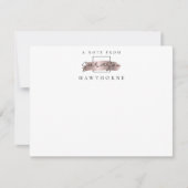 Eenvoudig Script Roos Gold gepersonaliseerd briefp Notitiekaartje (Voorkant)