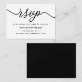 Eenvoudig script RSVP Informatiekaartje (Voorkant / Achterkant)