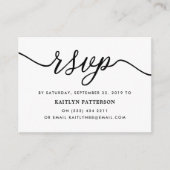 Eenvoudig script RSVP Informatiekaartje (Voorkant)