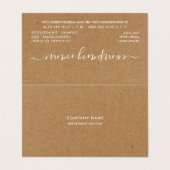 Eenvoudig script - Rustic Kraft Double Loyalty Visitekaartje (Buitenkant ongevouwen)