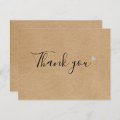 Eenvoudig script rustieke Kraft Business Dank u ka Bedankkaart (Voorkant / Achterkant)