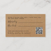 Eenvoudig Script Rustieke Land Kraft Referral Kaar Informatiekaartje (Achterkant)