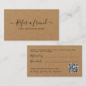 Eenvoudig Script Rustieke Land Kraft Referral Kaar Informatiekaartje (Voorkant / Achterkant)