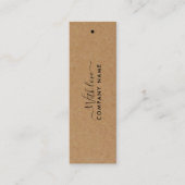 Eenvoudig script - Rustige Country Kraft CadeauLab Mini Visitekaartje (Voorkant)
