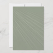 Eenvoudig Script Sage Green White Wedding Kaart (Achterkant)
