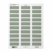 Eenvoudig Script Saliegroen Retouradres Etiket (Full Sheet)