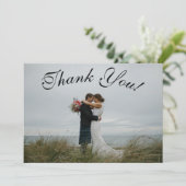 Eenvoudig script - Schotse bruiloft Bedankt Card (Staand voorkant)