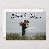 Eenvoudig script - Schotse bruiloft Bedankt Card (Voorkant / Achterkant)