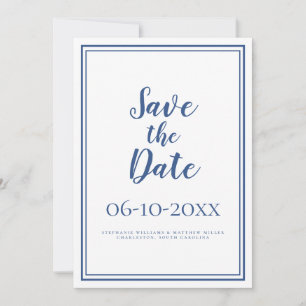 Eenvoudig Script Sla De Datum Op Trouwdag Klassiek Save The Date