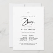 Eenvoudig script Spaanse uitnodiging Para Bautizo (Voorkant)