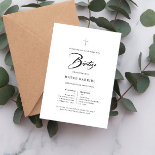 Eenvoudig script Spaanse uitnodiging Para Bautizo