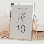 Eenvoudig script tabelnummer bruiloftsbevestiging kaart<br><div class="desc">Ons trouwlijstnummer is voorzien van een eenvoudig script dat in moderne kleuren kan worden geschreven. Het is perfect om je gasten te helpen bij het vinden van hun tafel bij de huwelijksreceptie of -gebeurtenis. Dit object maakt deel uit van ons Hunter bruiloft collectie H100. Winkel onze winkel voor overeenkomende producten....</div>
