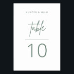 Eenvoudig Script Tafelnummer Bruiloft Receptie Kaa<br><div class="desc">Ons trouwlijstnummer is voorzien van een eenvoudig script dat in moderne kleuren kan worden geschreven. Het is perfect om je gasten te helpen bij het vinden van hun tafel bij de huwelijksreceptie of -gebeurtenis. Dit object maakt deel uit van ons Hunter bruiloft collectie H100. Winkel onze winkel voor overeenkomende producten....</div>