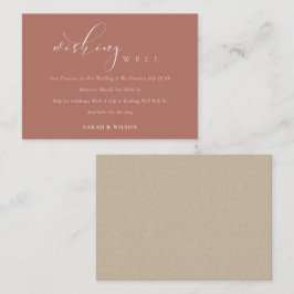 Eenvoudig script: terracotta Rust Wedding Goed Informatiekaartje