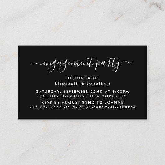 Eenvoudig script - Ticket-uitnodiging van de Engag Visitekaartje (Voorkant)