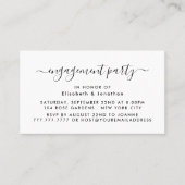 Eenvoudig script - Ticket-uitnodiging van de Engag Visitekaartje (Voorkant)