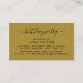 Eenvoudig script - Ticket van Black & Gold Birthda (Voorkant)