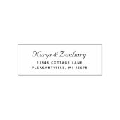 Eenvoudig Script Trouw Retouradres Zelfinktende Stempel (Design)