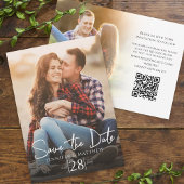 Eenvoudig Script Trouwfoto Sla de datum op Save The Date