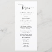 Eenvoudig Script Trouwmenu Menu (Voorkant)