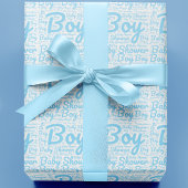 Eenvoudig Script Typografie Boy Baby shower Cadeaupapier