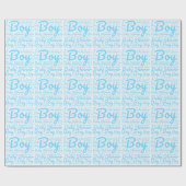 Eenvoudig Script Typografie Boy Baby shower Cadeaupapier (Vlak)