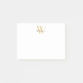 Eenvoudig script voor moderne Gold Chic Monogram N Post-it® Notes (Voorkant)