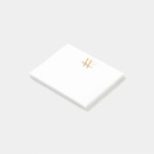 Eenvoudig script voor moderne Gold Chic Monogram N Post-it® Notes (Schuin)