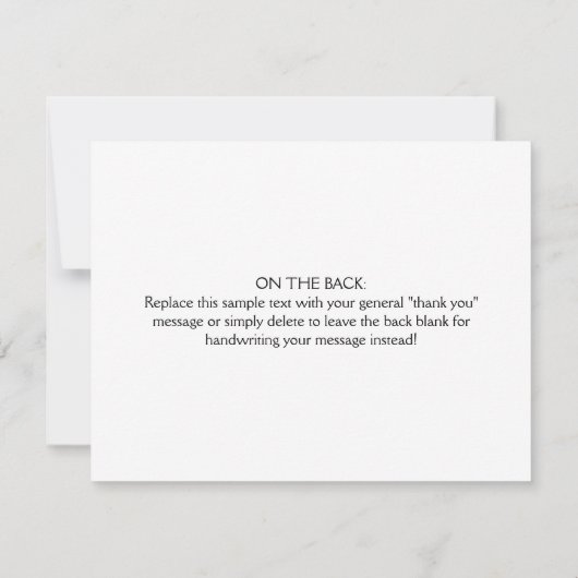 Eenvoudig script voor zakelijke Logo - Hartelijk d Bedankkaart (Achterkant)