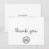 Eenvoudig script voor zakelijke Logo - Hartelijk d Bedankkaart (Voorkant / Achterkant)