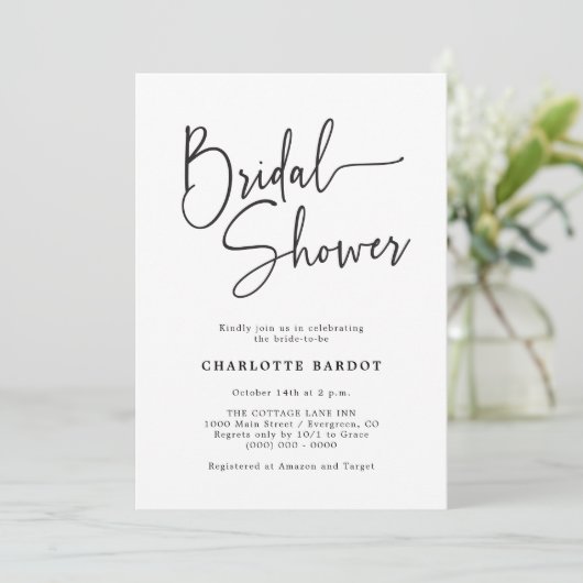 Eenvoudig Script-Vrijgezellenfeest Kaart (Staand voorkant)