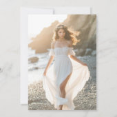 Eenvoudig Script Vrijgezellenfeest Rustic Beach Fo Kaart (Achterkant)