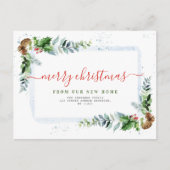 Eenvoudig script Vrolijk kerstfeest bewegende aank Feestdagenkaart (Voorkant)