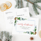 Eenvoudig script Vrolijk kerstfeest bewegende aank Feestdagenkaart