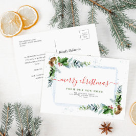 Eenvoudig script Vrolijk kerstfeest bewegende aank Feestdagenkaart