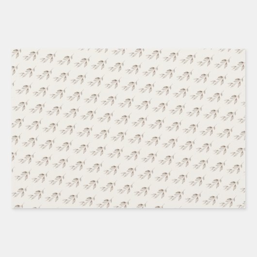 Eenvoudig Script Vrolijk Kerstfeest Boho Wildflowe Inpakpapier Vel (Voorkant 2)