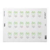 Eenvoudig script Vrolijk kerstfeest op wit adres Etiket (Full Sheet)