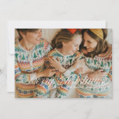 Eenvoudig script Vrolijk kerstvakantie Kaart (Voorkant)